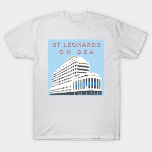 St Leonards-On-Sea Retro Style Poster T-Shirt